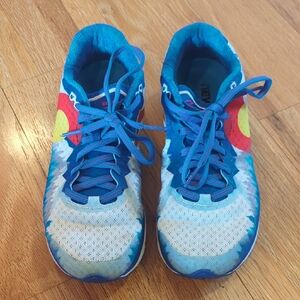 Newton Blue and Red Athletic Shoes